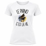 T-shirt de Sport Femme Le piano c'est la vie