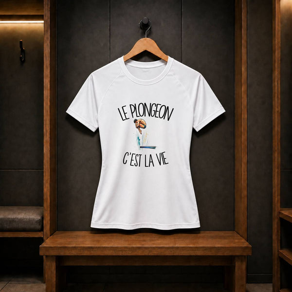 T-shirt de Sport Femme Le plongeon c'est la vie