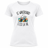 T-shirt de Sport Femme Le wakeboard c'est la vie