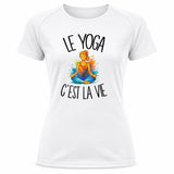 T-shirt de Sport Femme Le yoga c'est la vie