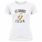 T-shirt de Sport Femme Les canards c'est la vie