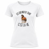 T-shirt de Sport Femme Les chevaux de trait c'est la vie