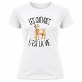 T-shirt de Sport Femme Les chèvres c'est la vie