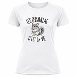 T-shirt de Sport Femme Les chinchillas c'est la vie