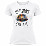 T-shirt de Sport Femme Les festivals c'est la vie