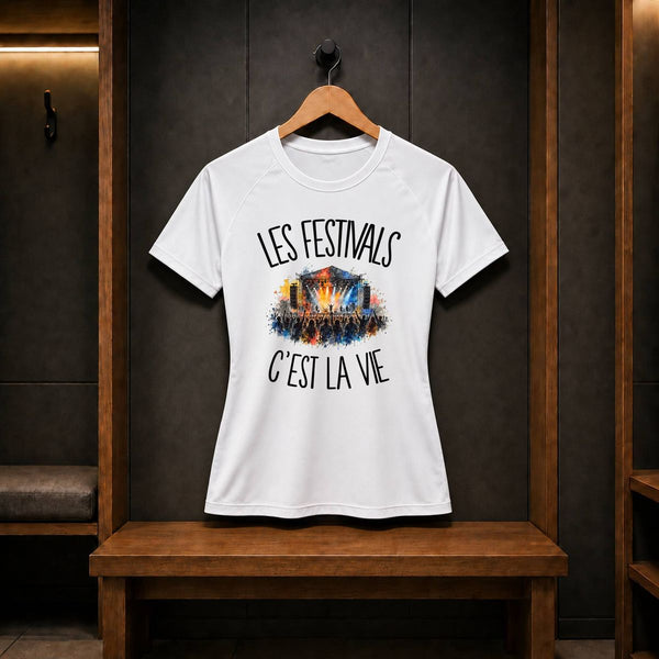 T-shirt de Sport Femme Les festivals c'est la vie