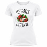 T-shirt de Sport Femme Les fraises c'est la vie