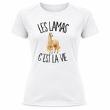 T-shirt de Sport Femme Les lamas c'est la vie
