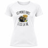 T-shirt de Sport Femme Les moules frites c'est la vie
