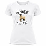 T-shirt de Sport Femme Les moutons c'est la vie