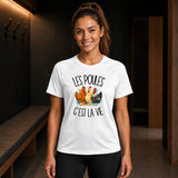 T-shirt de Sport Femme Les poules c'est la vie