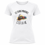 T-shirt de Sport Femme Les trains miniatures c'est la vie