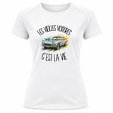 T-shirt de Sport Femme Les vieilles voitures c'est la vie