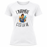 T-shirt de Sport Femme L'infirmière c'est la vie