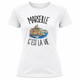 T-shirt de Sport Femme Marseille c'est la vie