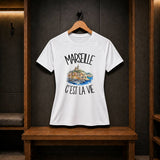 T-shirt de Sport Femme Marseille c'est la vie