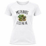 T-shirt de Sport Femme Mes plantes c'est ma vie