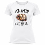 T-shirt de Sport Femme Mon amour c'est ma vie