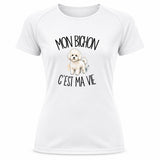 T-shirt de Sport Femme Mon Bichon c'est ma vie