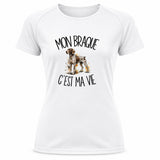 T-shirt de Sport Femme Mon Braque c'est ma vie