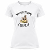 T-shirt de Sport Femme Mon Braque de Weimar c'est ma vie
