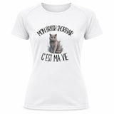 T-shirt de Sport Femme Mon British Shorthair c'est ma vie