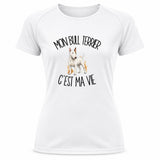 T-shirt de Sport Femme Mon Bull Terrier c'est ma vie