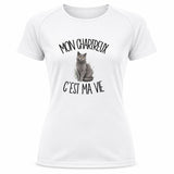 T-shirt de Sport Femme Mon Chartreux c'est ma vie