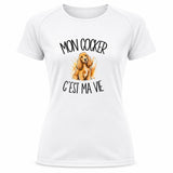 T-shirt de Sport Femme Mon Cocker c'est ma vie