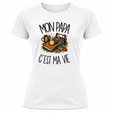 T-shirt de Sport Femme Mon papa c'est ma vie