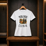 T-shirt de Sport Femme Mon papa c'est ma vie