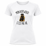 T-shirt de Sport Femme Mon Rottweiler c'est ma vie