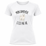T-shirt de Sport Femme Mon Samoyède c'est ma vie