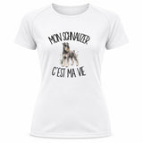 T-shirt de Sport Femme Mon Schnauzer c'est ma vie