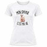 T-shirt de Sport Femme Mon Sphynx c'est ma vie