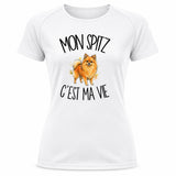 T-shirt de Sport Femme Mon Spitz c'est ma vie