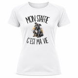 T-shirt de Sport Femme Mon Staffie c'est ma vie