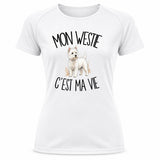 T-shirt de Sport Femme Mon Westie c'est ma vie