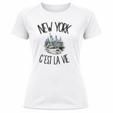 T-shirt de Sport Femme New York c'est la vie