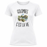 T-shirt de Sport Femme Colombes c’est la vie