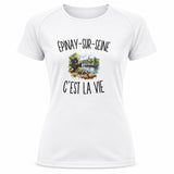 T-shirt de Sport Femme Épinay-sur-Seine c’est la vie