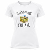 T-shirt de Sport Femme La Saône-et-Loire c’est la vie