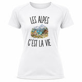 T-shirt de Sport Femme Les Alpes c’est la vie