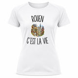 T-shirt de Sport Femme Rouen c’est la vie