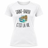 T-shirt de Sport Femme Saint-Barth c’est la vie
