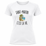 T-shirt de Sport Femme Saint-Martin c’est la vie