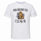 T-shirt de Sport Homme Mon Highland Fold c'est ma vie