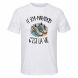 T-shirt de Sport Homme Le semi-marathon c'est la vie
