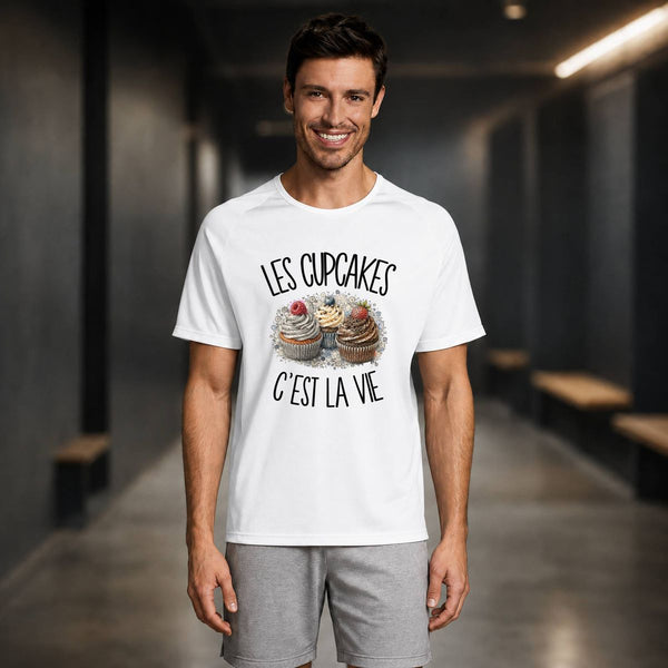 T-shirt de Sport Homme Les cupcakes c'est la vie