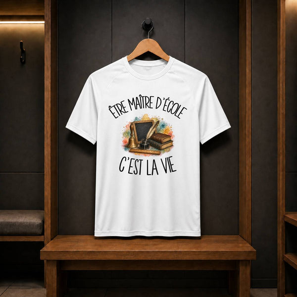 T-shirt de Sport Homme Être maître d'école c'est la vie